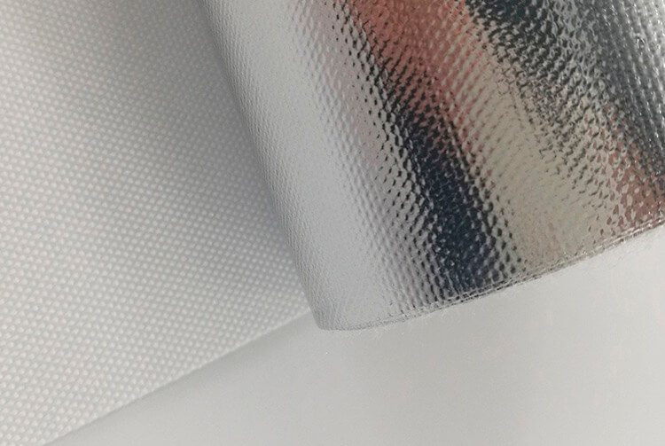 gümüş kaplama polyester kanvas